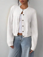Amara | Cropped Button Cardigan