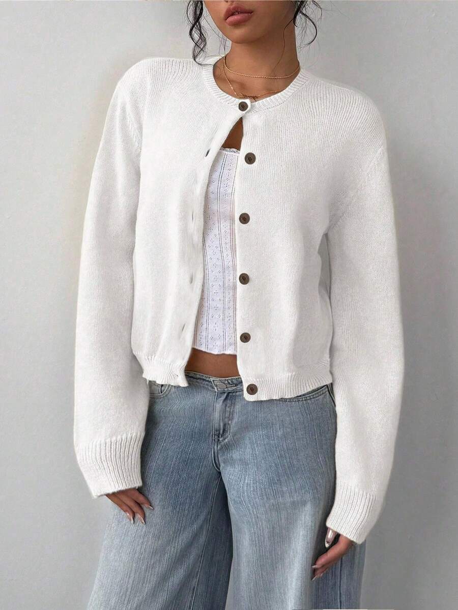 Amara | Cropped Button Cardigan