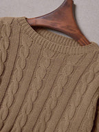 Lune | Cropped Cable Knit Sweater
