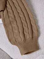 Lune | Cropped Cable Knit Sweater