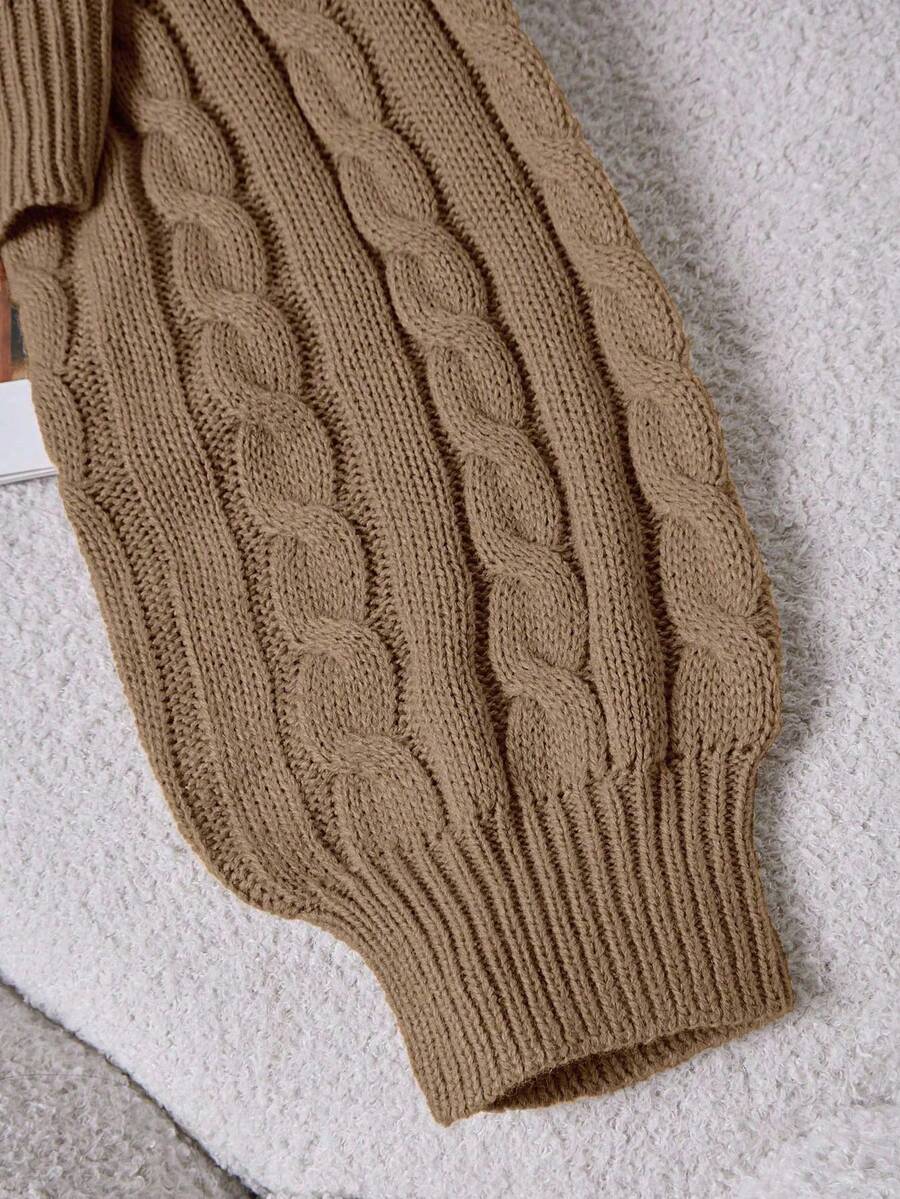 Lune | Cropped Cable Knit Sweater