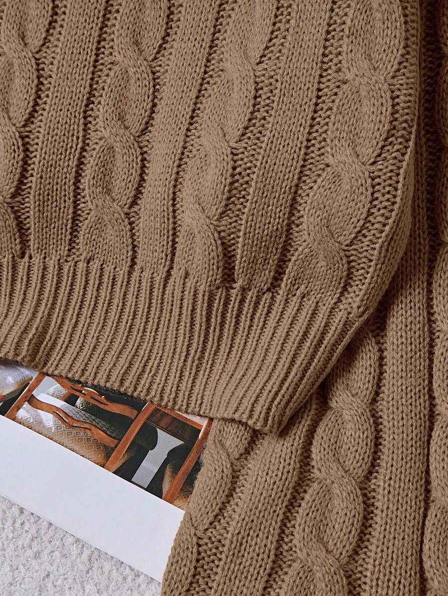 Lune | Cropped Cable Knit Sweater