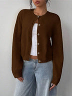 Amara | Cropped Button Cardigan