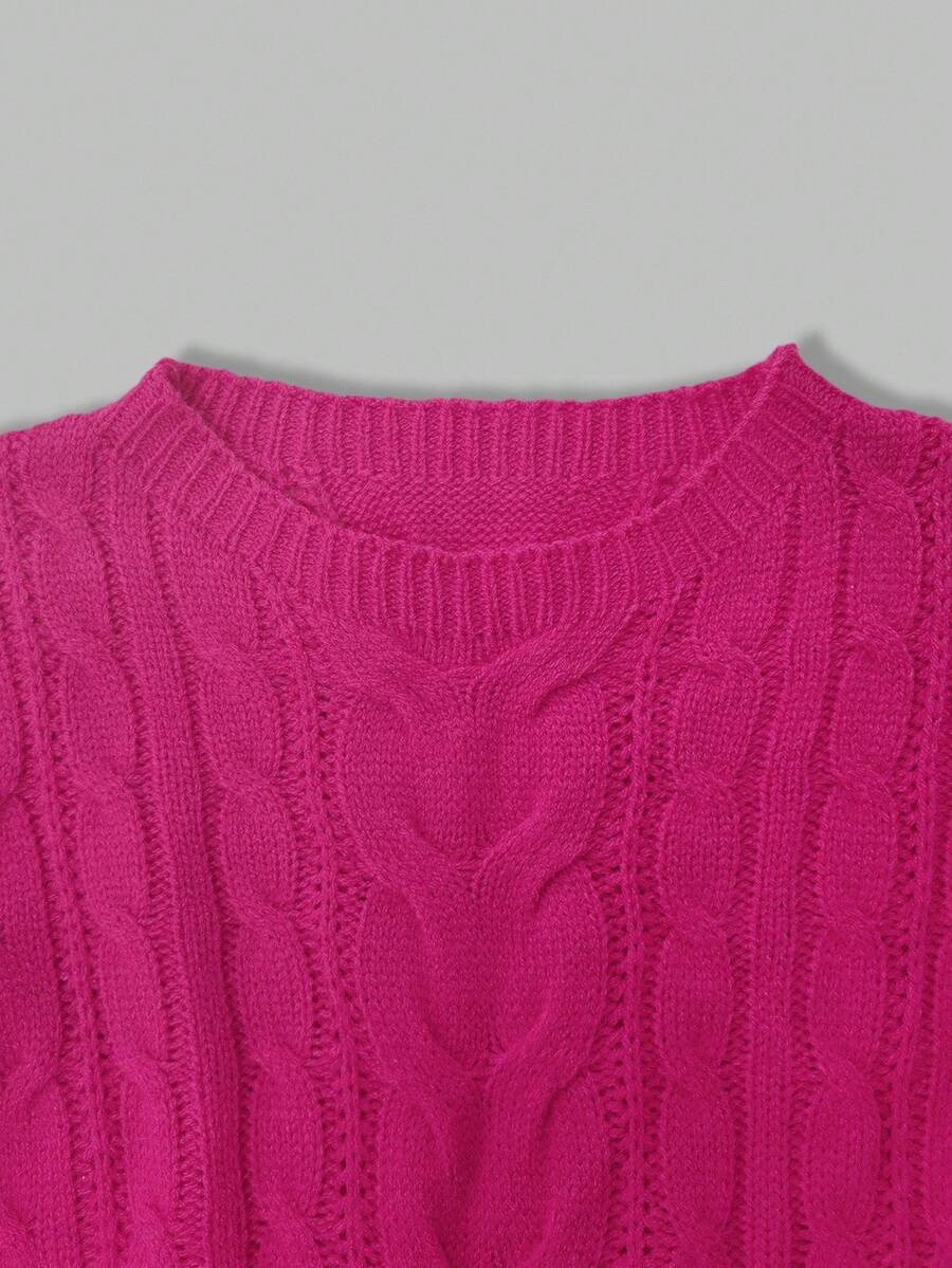 Lune | Cropped Cable Knit Sweater