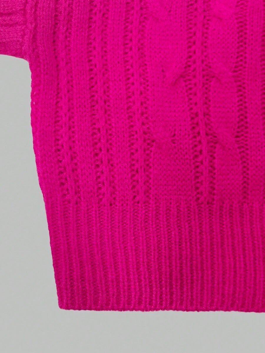 Lune | Cropped Cable Knit Sweater