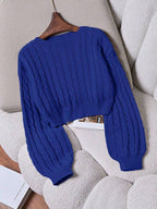 Lune | Cropped Cable Knit Sweater
