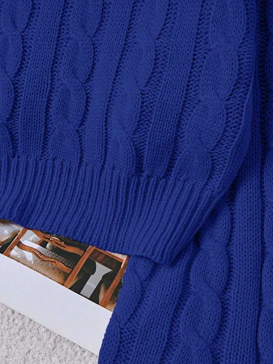 Lune | Cropped Cable Knit Sweater