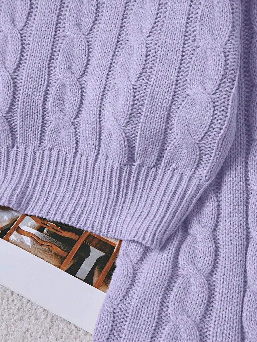 Lune | Cropped Cable Knit Sweater