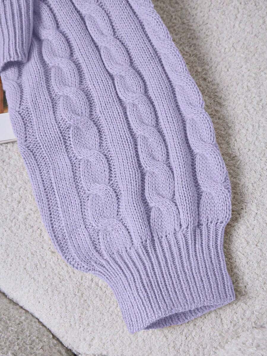Lune | Cropped Cable Knit Sweater