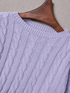 Lune | Cropped Cable Knit Sweater