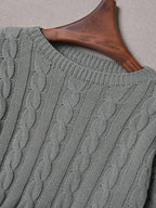 Lune | Cropped Cable Knit Sweater