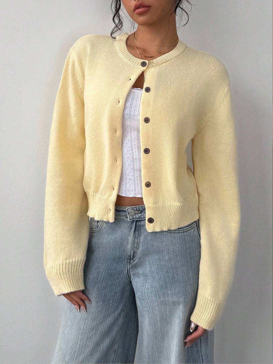 Amara | Cropped Button Cardigan