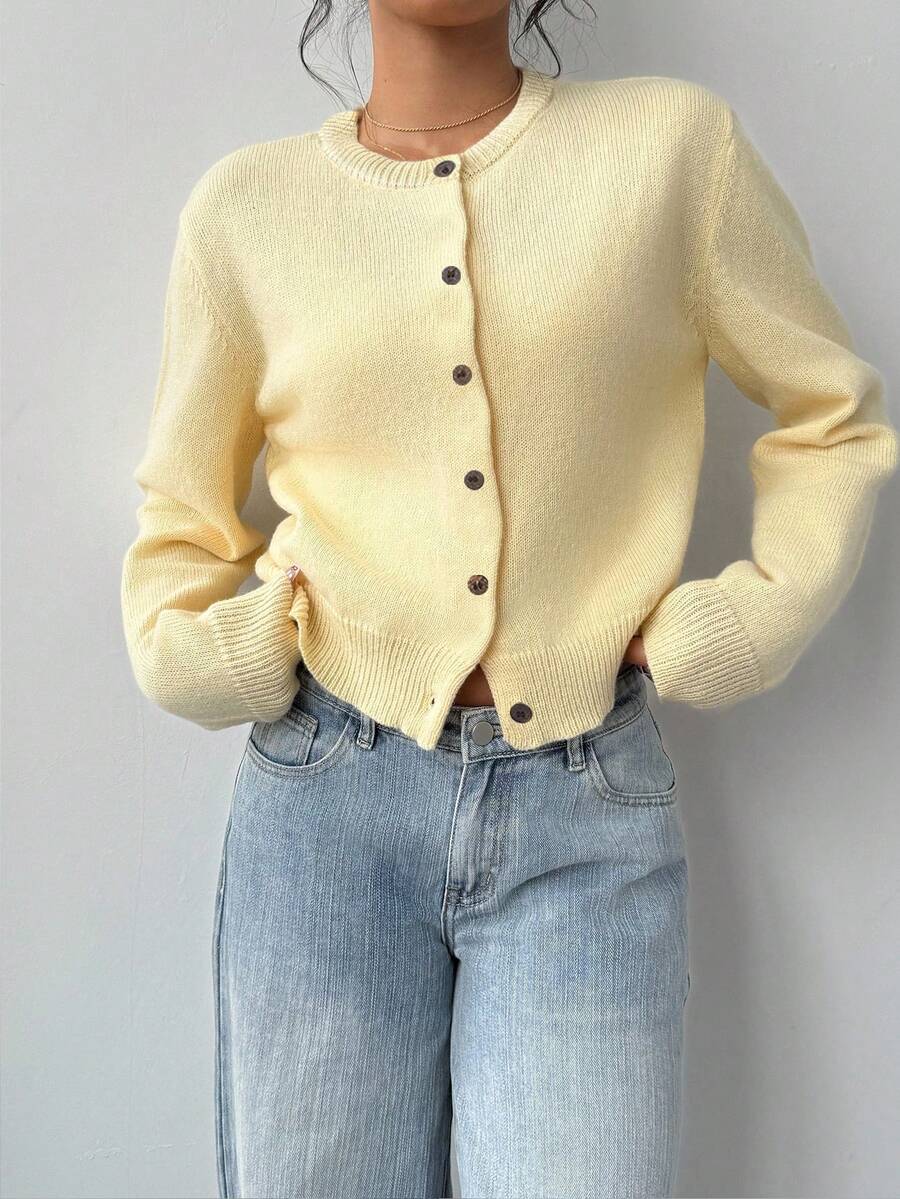 Amara | Cropped Button Cardigan