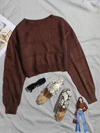 Lune | Cropped Cable Knit Sweater