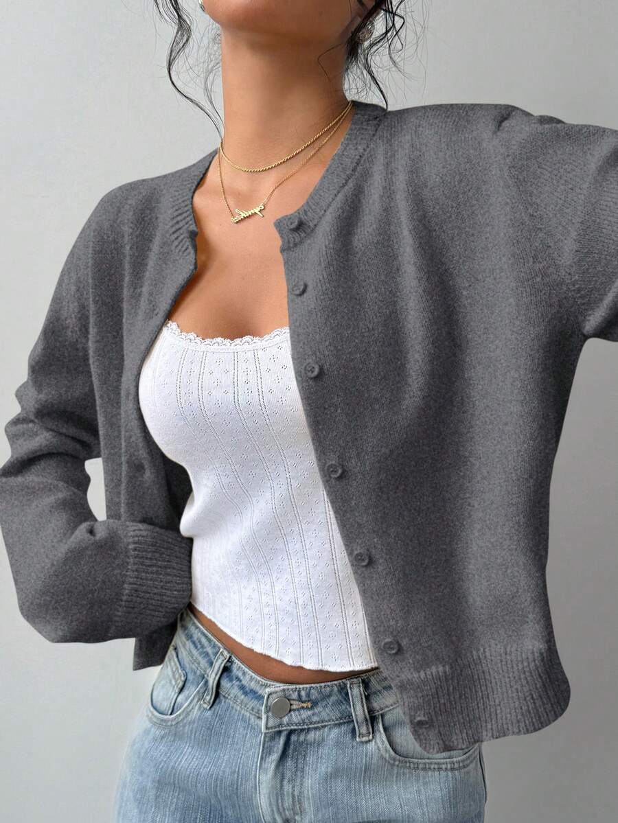 Amara | Cropped Button Cardigan