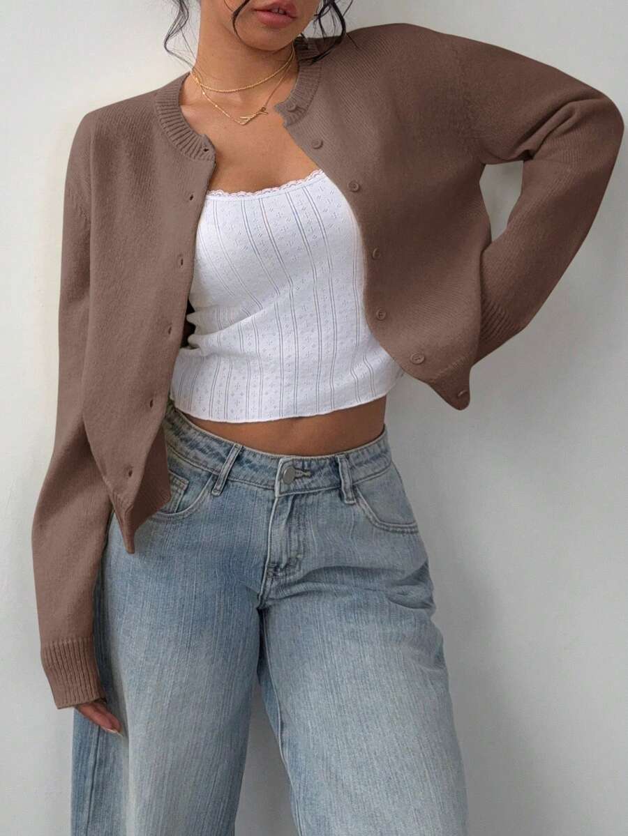 Amara | Cropped Button Cardigan