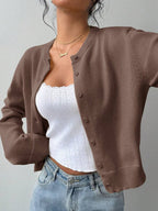 Amara | Cropped Button Cardigan