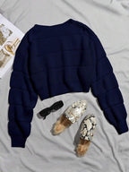 Lune | Cropped Cable Knit Sweater