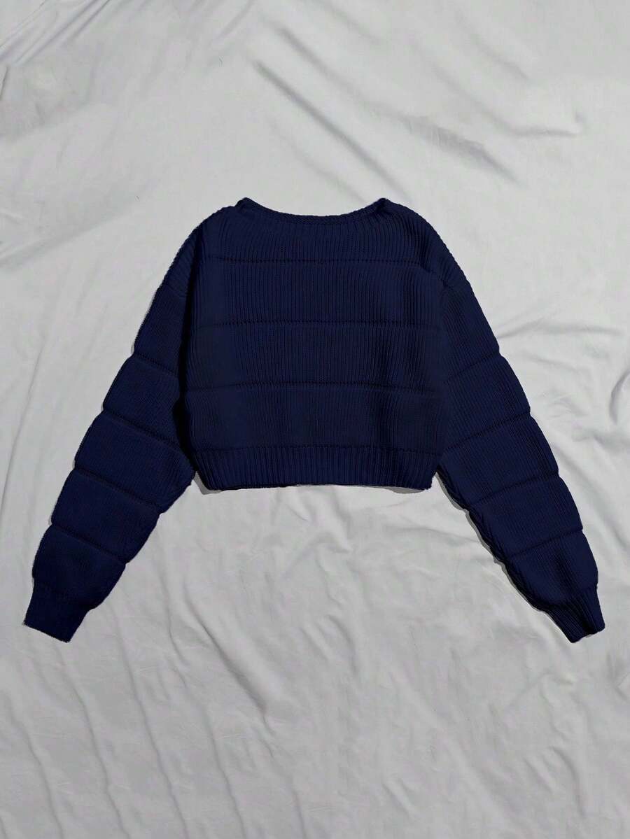 Lune | Cropped Cable Knit Sweater
