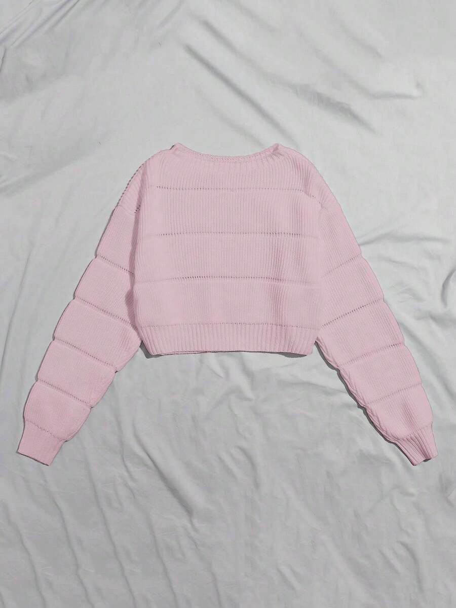 Lune | Cropped Cable Knit Sweater