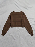 Lune | Cropped Cable Knit Sweater