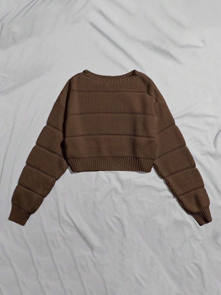 Lune | Cropped Cable Knit Sweater