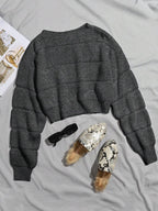 Lune | Cropped Cable Knit Sweater