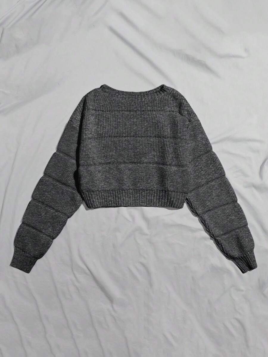 Lune | Cropped Cable Knit Sweater