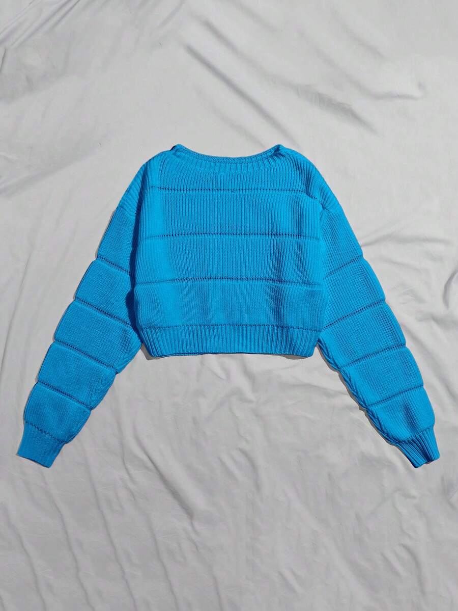 Lune | Cropped Cable Knit Sweater