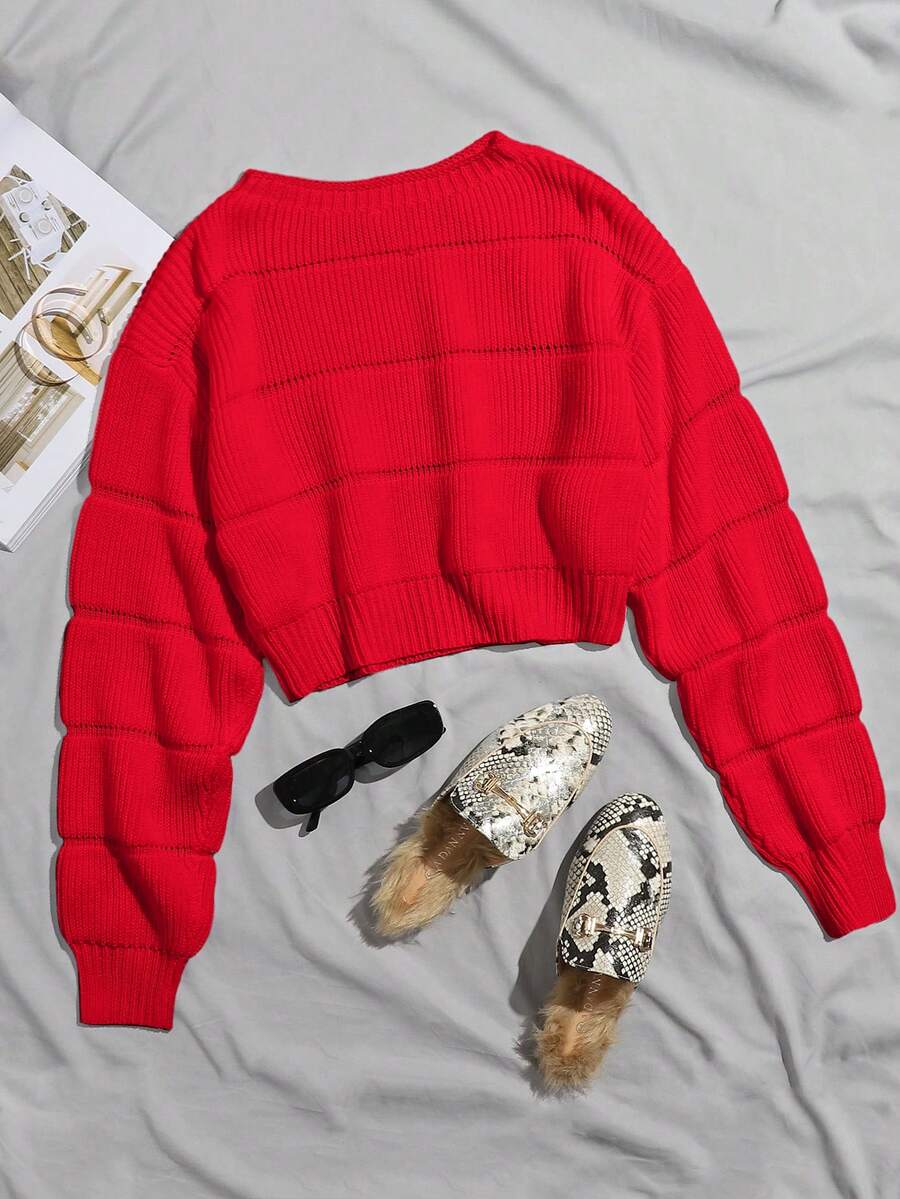 Lune | Cropped Cable Knit Sweater