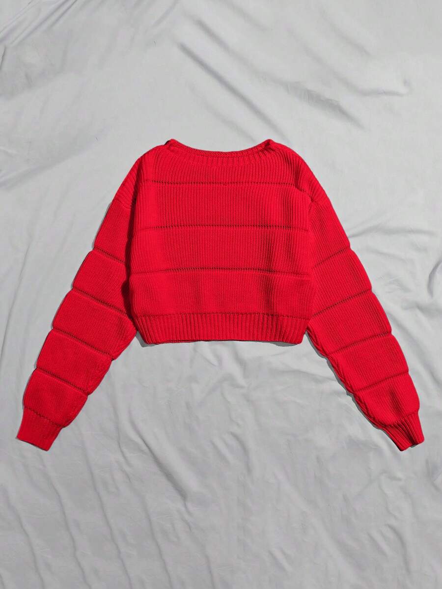 Lune | Cropped Cable Knit Sweater