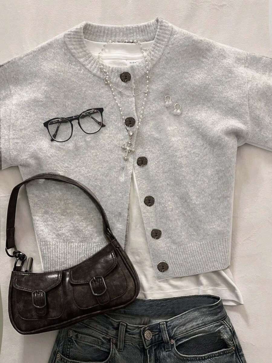 Amara | Cropped Button Cardigan