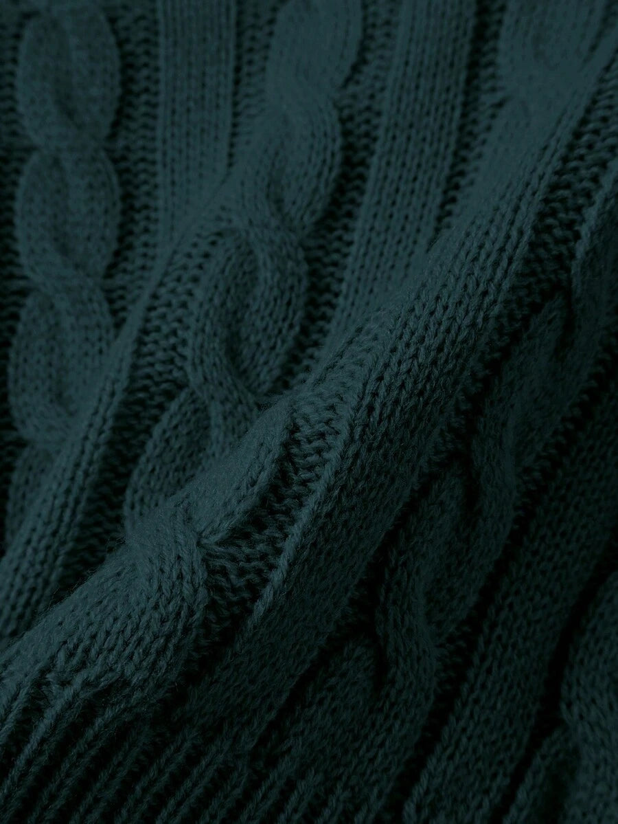 Lune | Cropped Cable Knit Sweater