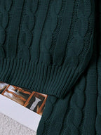 Lune | Cropped Cable Knit Sweater