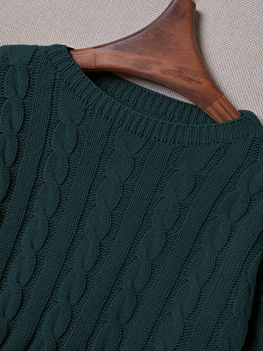 Lune | Cropped Cable Knit Sweater