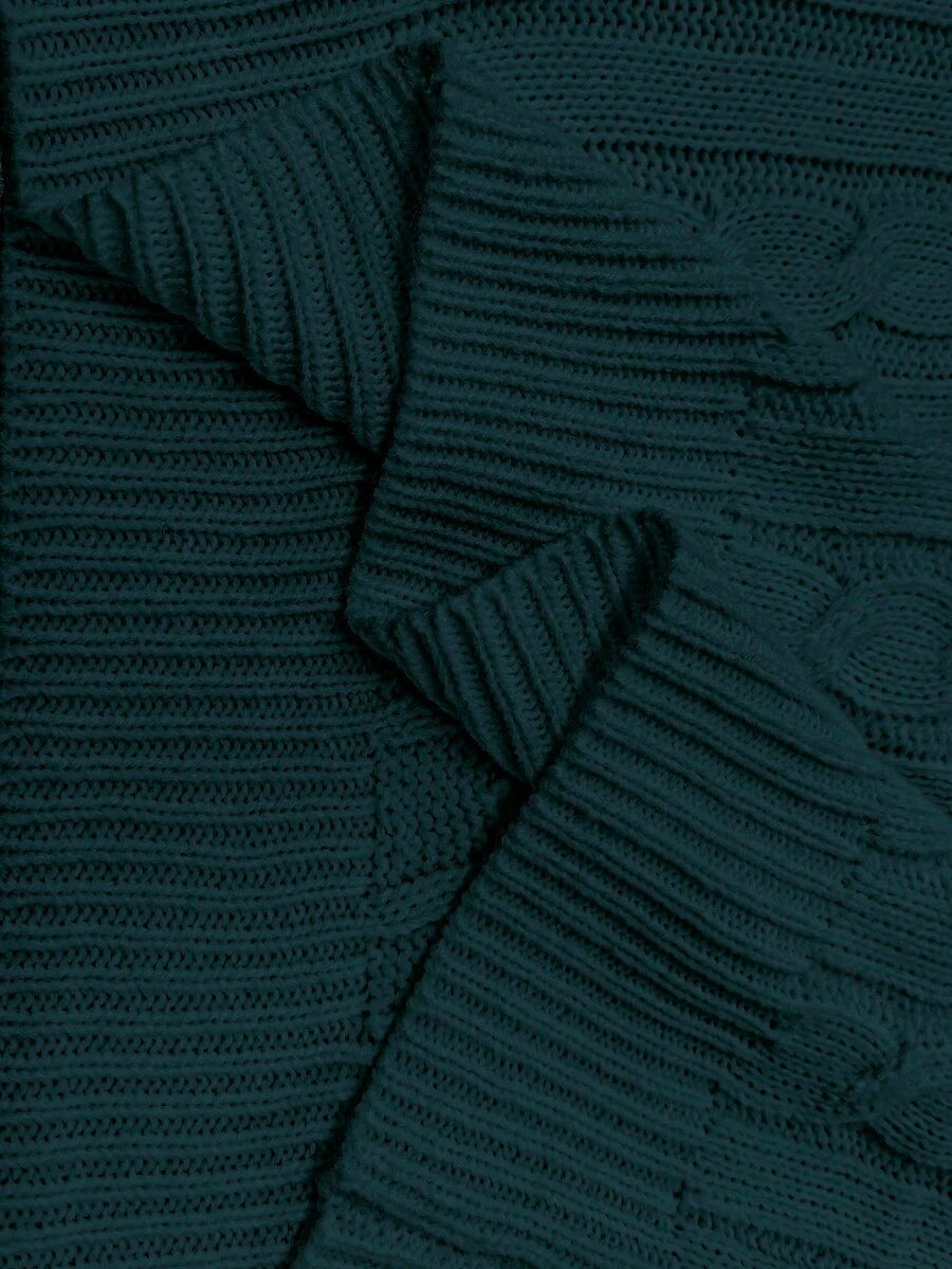 Lune | Cropped Cable Knit Sweater
