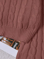 Lune | Cropped Cable Knit Sweater