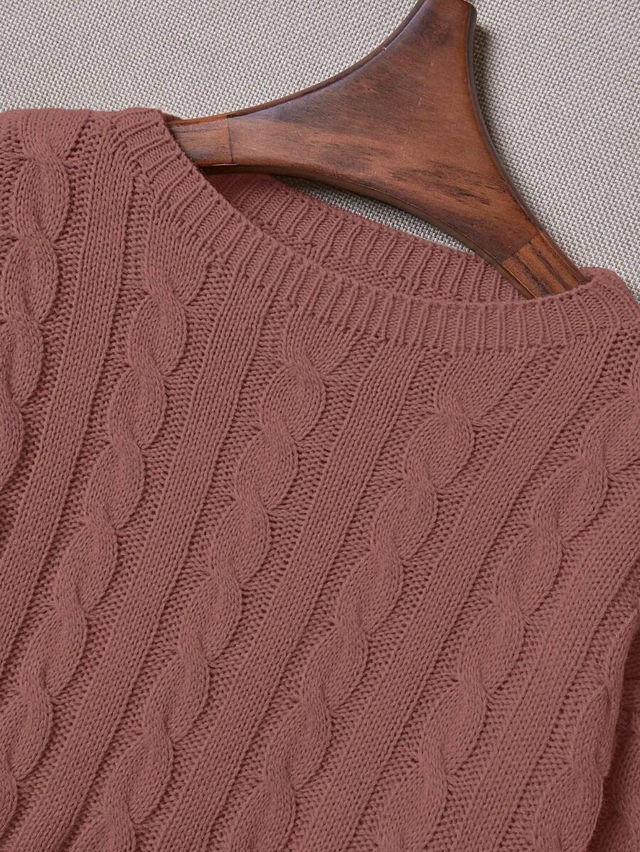 Lune | Cropped Cable Knit Sweater