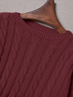 Lune | Cropped Cable Knit Sweater