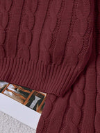 Lune | Cropped Cable Knit Sweater