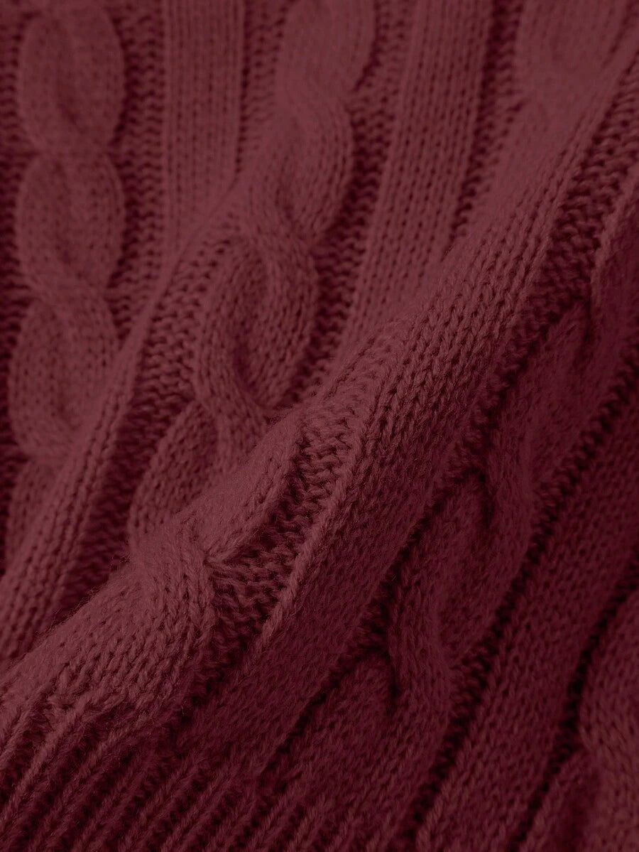 Lune | Cropped Cable Knit Sweater