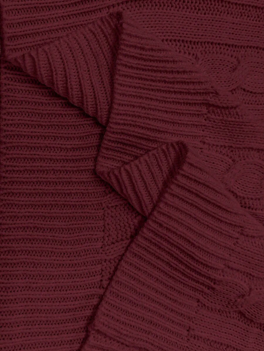 Lune | Cropped Cable Knit Sweater