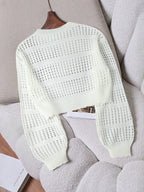 Lune | Cropped Cable Knit Sweater