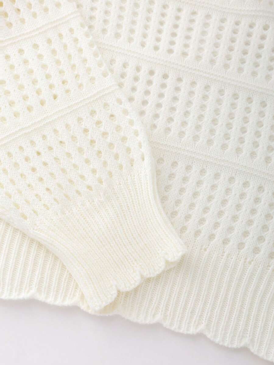 Lune | Cropped Cable Knit Sweater