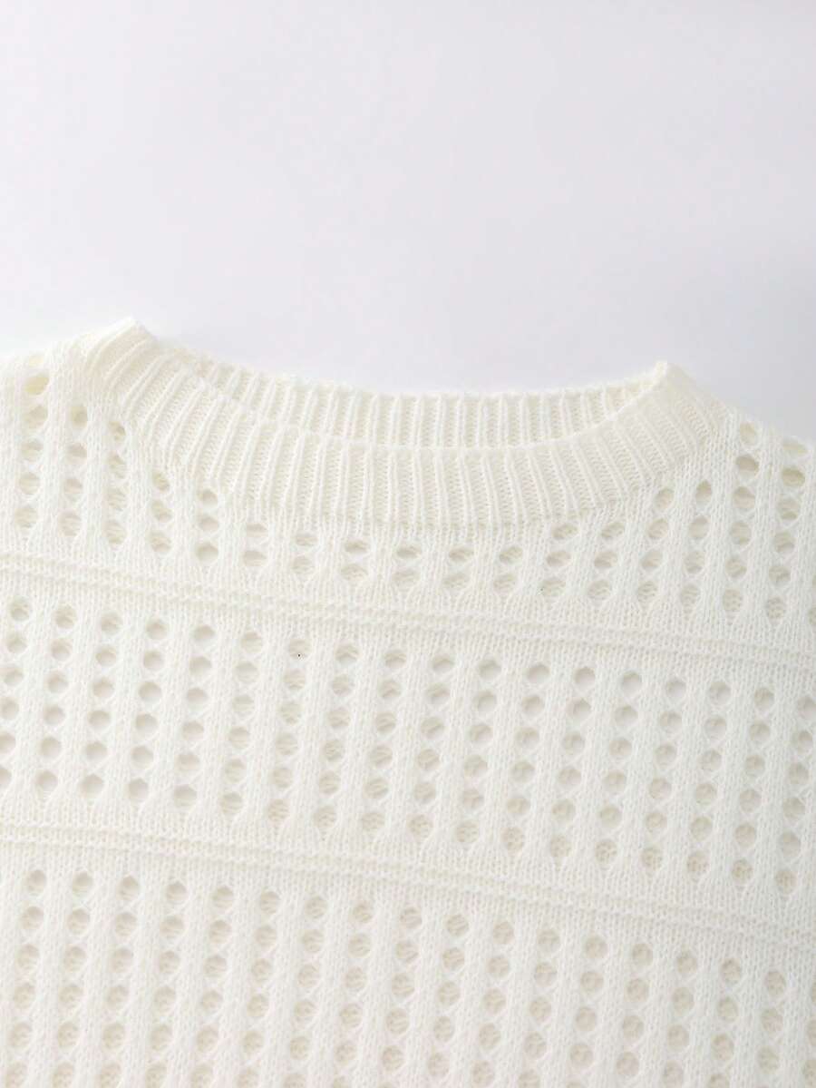 Lune | Cropped Cable Knit Sweater