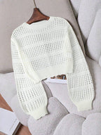 Lune | Cropped Cable Knit Sweater