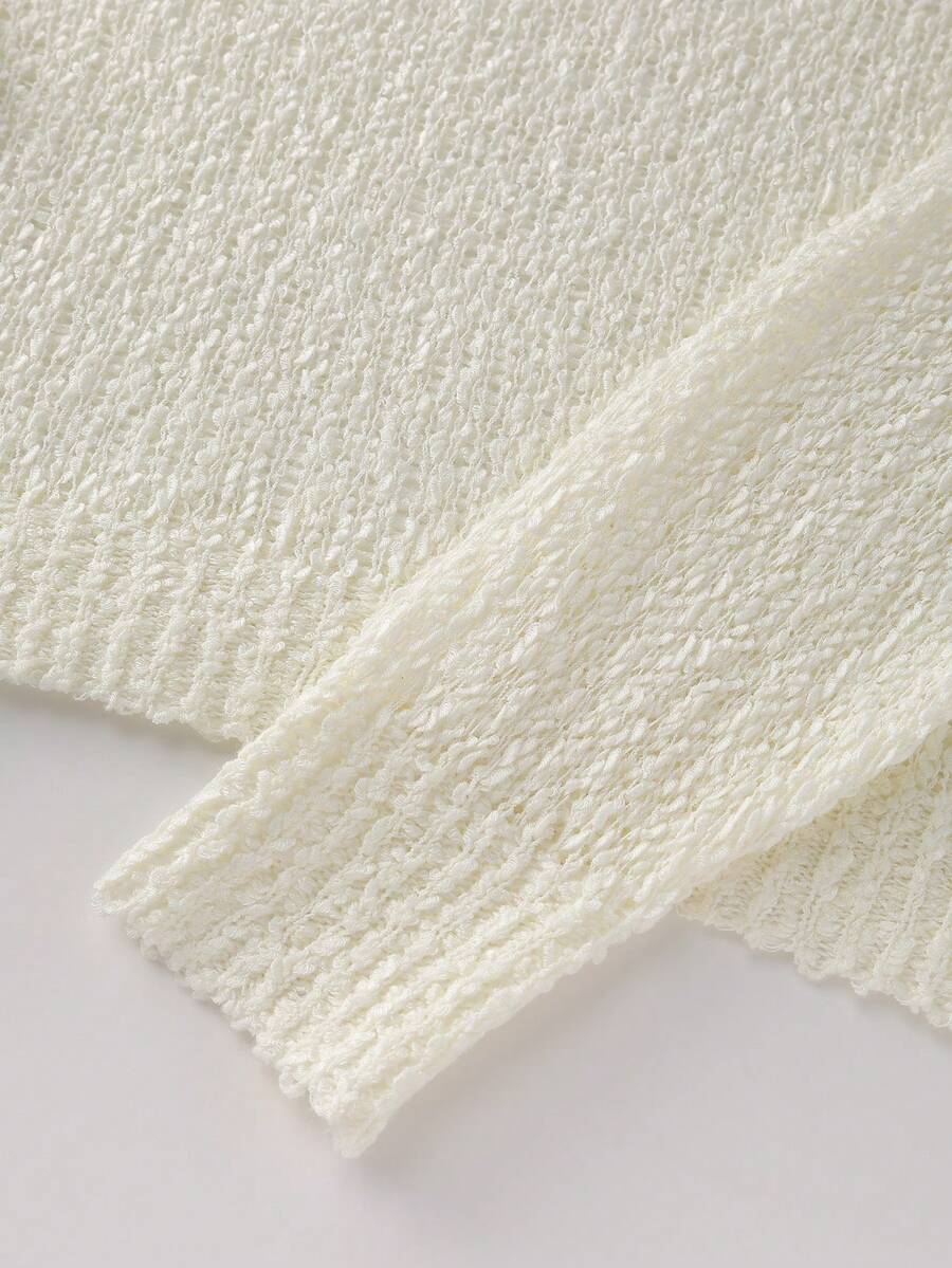 Lune | Cropped Cable Knit Sweater
