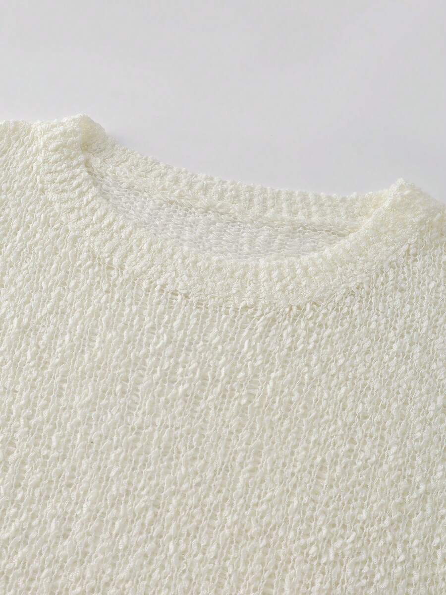 Lune | Cropped Cable Knit Sweater