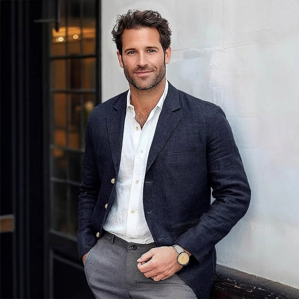 Men's Linen Blazer, product photo 8