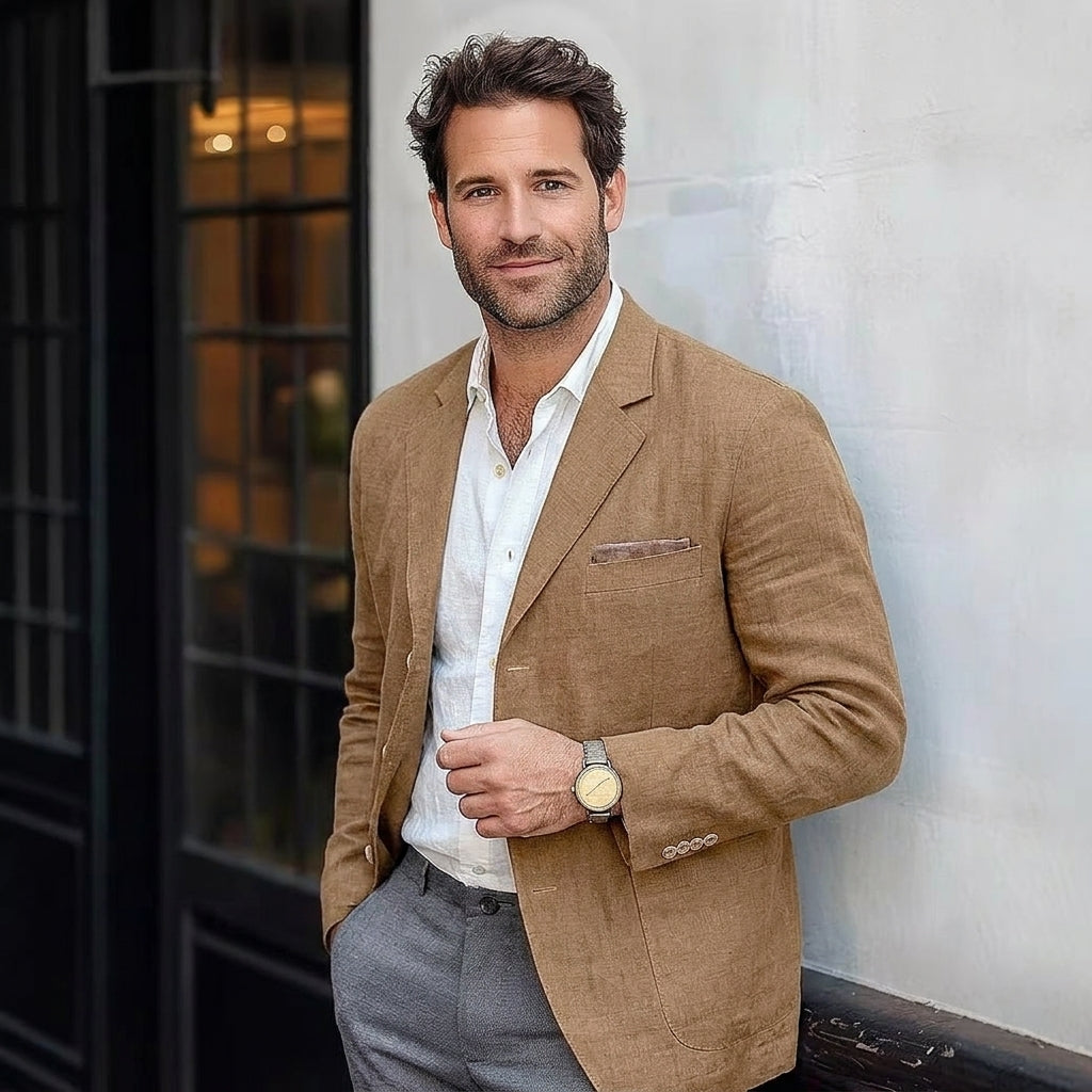 Men's Linen Blazer, product photo 4